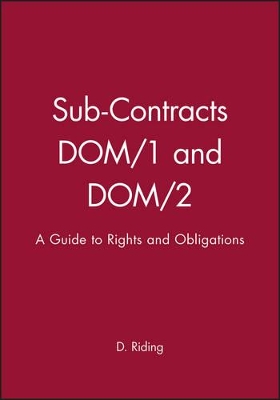 Sub-contracts DOM/1 and DOM/2 book