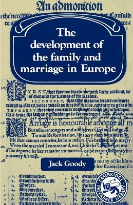 Development of the Family and Marriage in Europe book