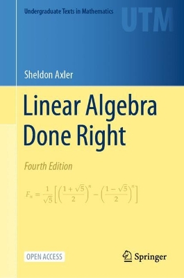 Linear Algebra Done Right by Sheldon Axler