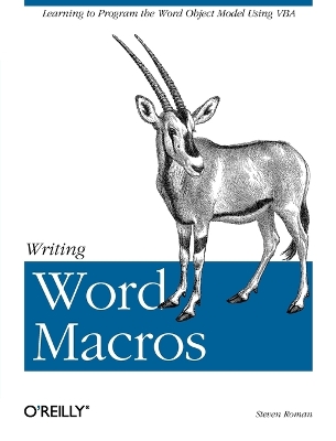 Writing Word Macros book