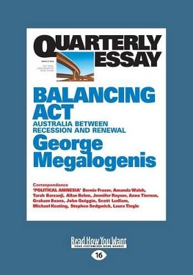 Quarterly Essay 61: Balancing Act book