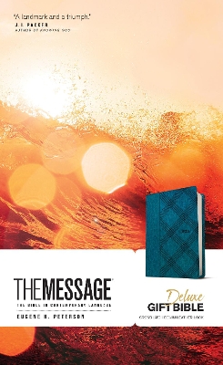 The Message Deluxe Gift Bible, Denim Leather-Look by Eugene H. Peterson