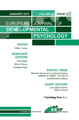 National Identity and Ingroup-Outgroup Attitudes in Children: The Role of Socio-Historical Settings: A Special Issue of the European Journal of Developmental Psychology by Louis Oppenheimer