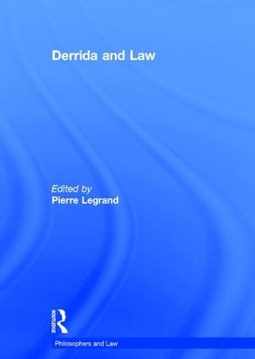 Derrida and Law book