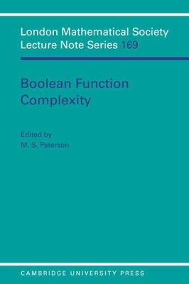 Boolean Function Complexity book