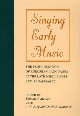 Singing Early Music book