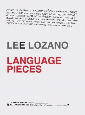 Lee Lozano - Language Pieces book