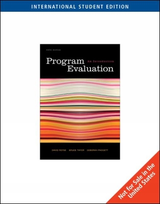 Program Evaluation: An Introduction, International Edition by David Royse