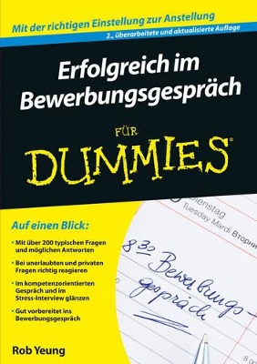 Erfolgreich im Bewerbungsgespräch für Dummies book