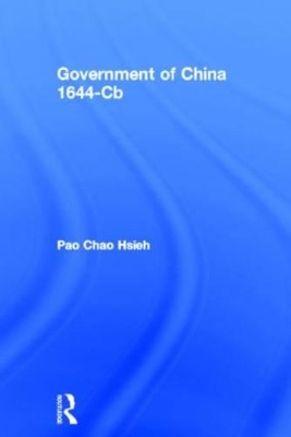 Government of China, 1644-1911 book