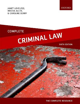 Complete Criminal Law by Janet Loveless