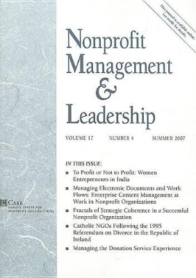 Nonprofit Management and Leadership book