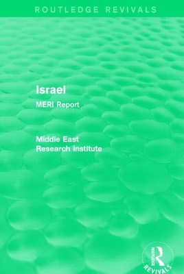 Israel (Routledge Revival): MERI Report book