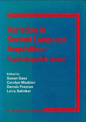 Variation in Second Language Acquisition book