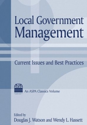 Local Government Management by Douglas J. Watson