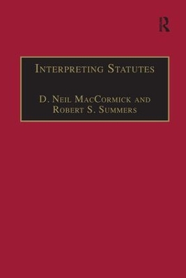 Interpreting Statutes by D. Neil MacCormick