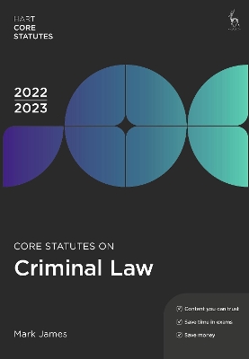 Core Statutes on Criminal Law 2022-23 book