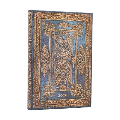 2026 Blue Luxe (Luxe Design) Mini 12-month Horizontal Hardcover Flexi Dayplanner 2026 (Elastic Band Closure) book