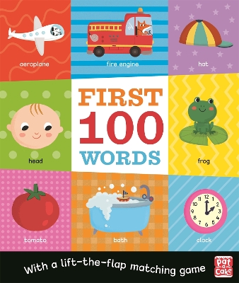 First 100 Words: A board book with a lift-the-flap matching game book