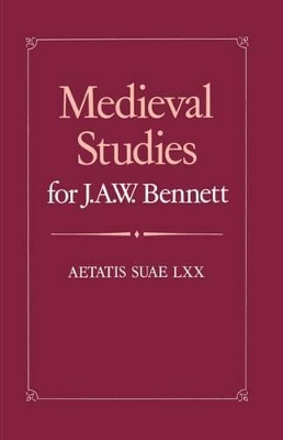 Medieval Studies for J. A. W. Bennett book