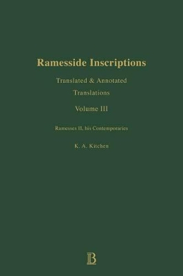 Ramesside Inscriptions by K. A. Kitchen