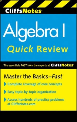 CliffsNotes Algebra I Quick Review by Jerry Bobrow