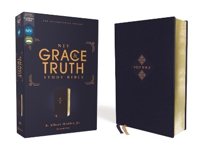 NIV, The Grace and Truth Study Bible (Trustworthy and Practical Insights), Leathersoft, Navy, Red Letter, Comfort Print book