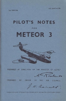 Meteor III Pilot's Notes: Air Ministry Pilot's Notes by Air Ministry