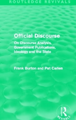 Official Discourse by Frank Burton