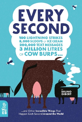 Every Second: 100 Lightning Strikes, 8,000 Scoops of Ice Cream, 200,000 Text Messages, 3 Million Litres of Cow Burps ... and Other Incredible Things That Happen Each Second Around the World book