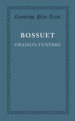 Oraison Funebre book