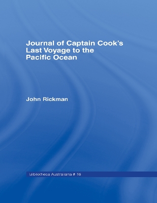 Journal of Captain Cook's Last Voyage to the Pacific Ocean by John Rickman