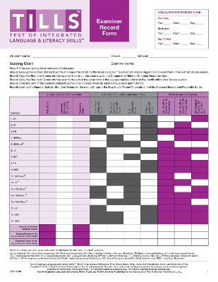 Test of Integrated Language and Literacy Skills (R) (TILLS (R)) Examiner Record Form book