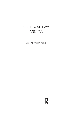 Jewish Law Annual Volume 21 by Benjamin Porat