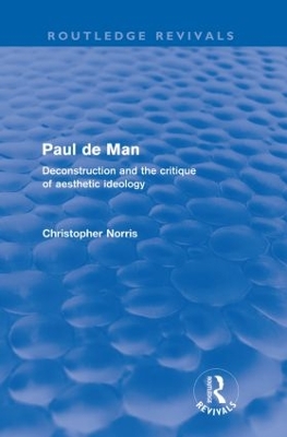 Paul de Man book