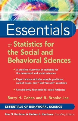 Essentials of Statistics for the Social and Behavioral Sciences by Barry H. Cohen