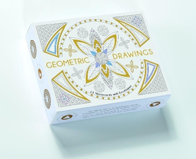 Geometric Drawings. 12 Greeting cards with envelopes book
