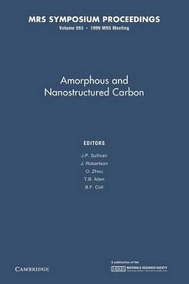 Amorphous and Nanostructured Carbon: Volume 593 book