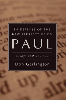 In Defense of the New Perspective on Paul book