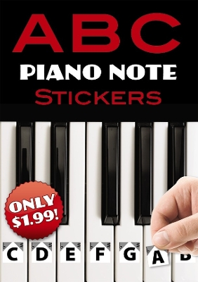 B C Piano Note Stickers book