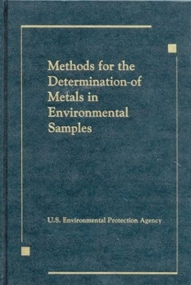 Methods for the Determination of Metals in Environmental Samples book