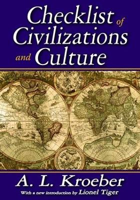 Checklist of Civilizations and Culture by A. Kroeber