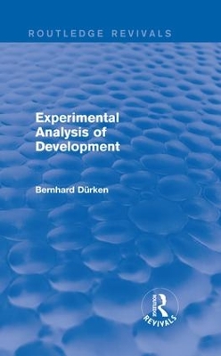 Experimental Analysis of Development book