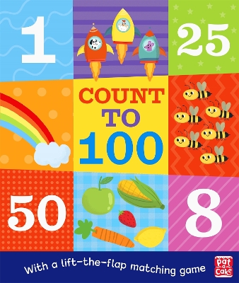 Count to 100: A board book with a lift-the-flap matching game book