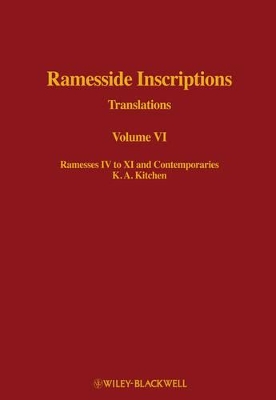 Ramesside Inscriptions VI by K. A. Kitchen