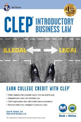 CLEP(R) Introductory Business Law Book + Online, 2nd Ed. book