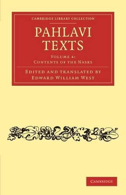Pahlavi Texts by Edward William West