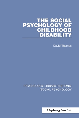 Social Psychology of Childhood Disability book