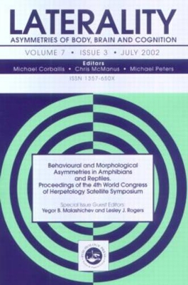 Behavioural and Morphological Asymmetries in Amphibians and Reptiles book