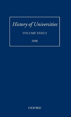 History of Universities by Mordechai Feingold